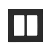 REWP2-OB Renu Screwless Wall Plate/Face Plate, 2 Gangs, 4.92 in W x 4.75 in H, Engineering Grade Polymer, Onyx Black