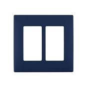 REWP2-RN Renu Screwless Wall Plate, 2 Gangs, Polymer, Rich Navy