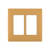 REWP2-TC Renu Screwless Wall Plate, 2 Gangs, Polymer, Toasted Coconut