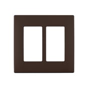 REWP2-WB Renu Screwless Wall Plate/Face Plate, 2 Gangs, Engineering Grade Polymer, Walnut Bark