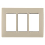 REWP3-NS Renu Screwless Wall Plate, 3 Gangs, Polymer, Navajo Sand