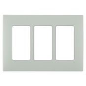 REWP3-SE Renu Screwless Wall Plate, 3 Gangs, Polymer, Sea Spray