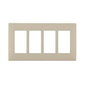REWP4-NS Renu Screwless Wall Plate, 4 Gangs, Polymer, Navajo Sand
