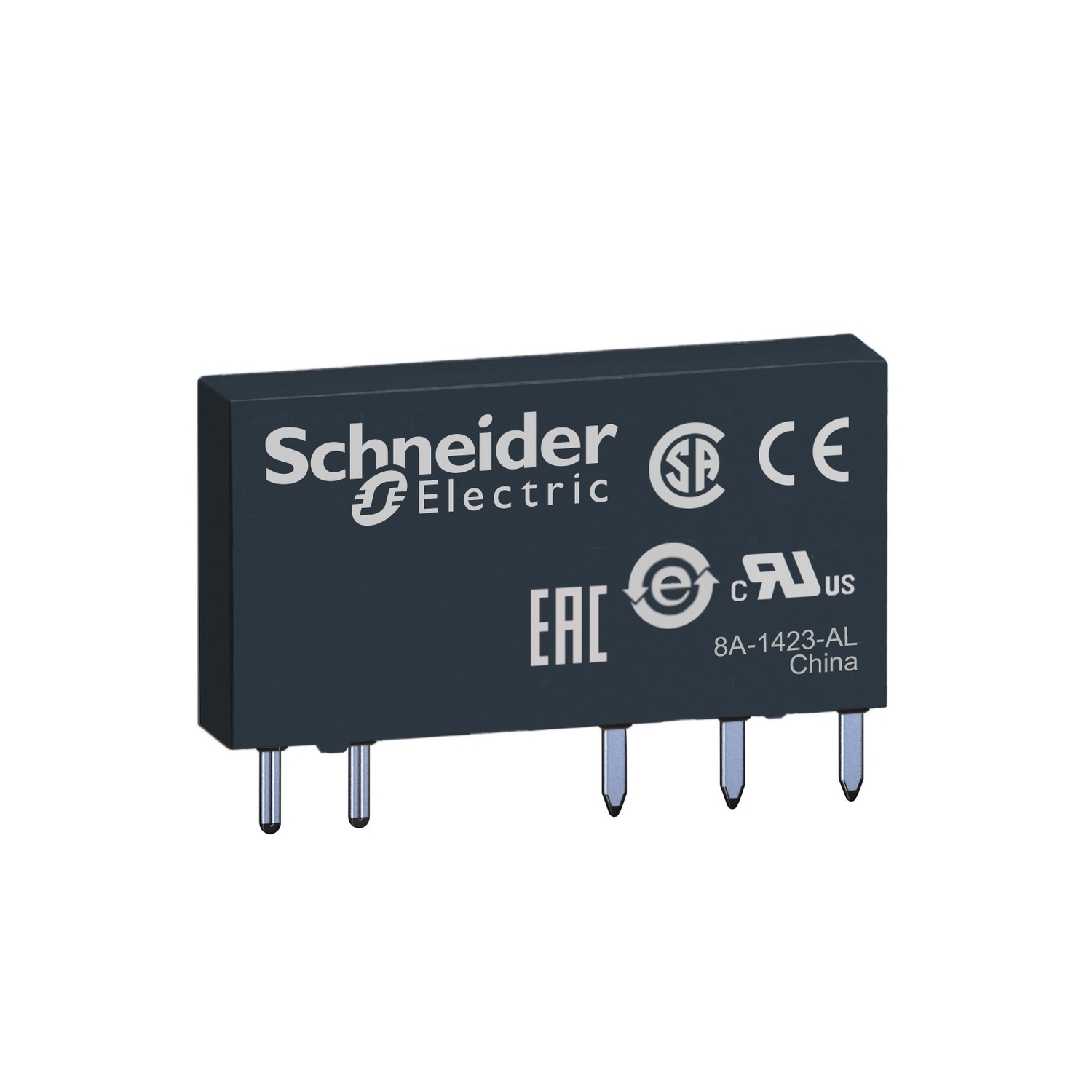 RSL1AB4BD Zelio Slim Interface Electromechanical Relay, 6 A, 1CO 1 Form C SPDT Contact, 24 VDC V Coil