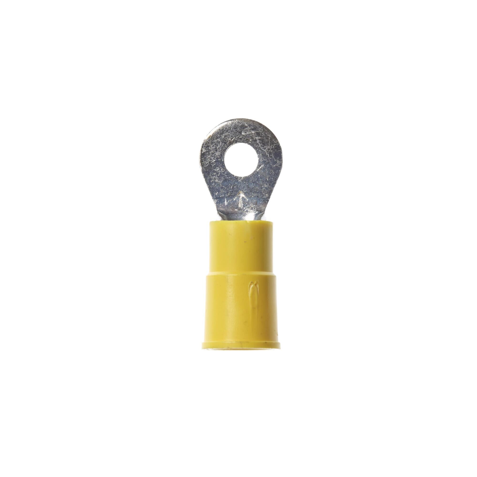 7000133675 Terminal, 12 to 10 AWG Conductor, 1.03 in L, Butted Barrel, Yellow