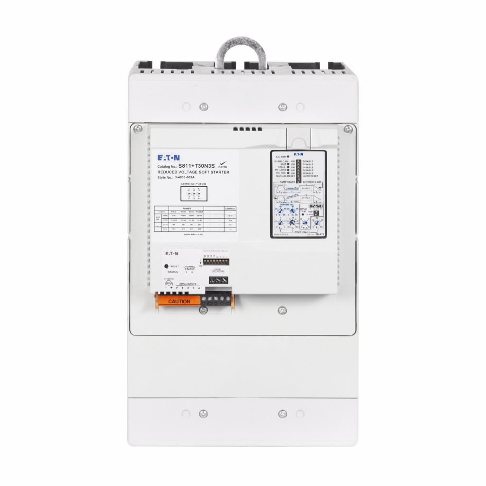 S801+T18N3S Non-Combination Standard Severe Duty T-Frame Soft Starter, 21.6/26.4 VAC V Coil, 3 Poles, IP20 Enclosure