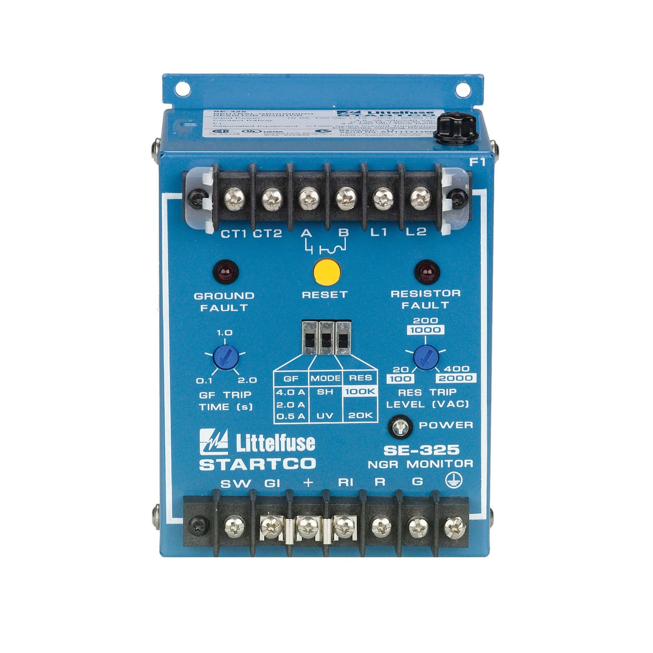 SE-325 Neutral-Grounding-Resistor Monitor, 120 V AC, 0.5/4 A, NO Contact