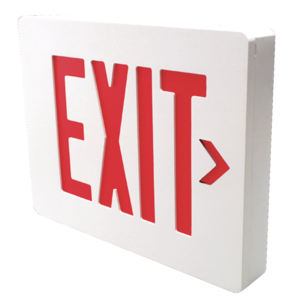 SESGBNEI SE Series Emergency Exit Sign, LED Lamp, 3.8 W Fixture, 120/277 V AC, Brushed Black Housing, EXIT Legend