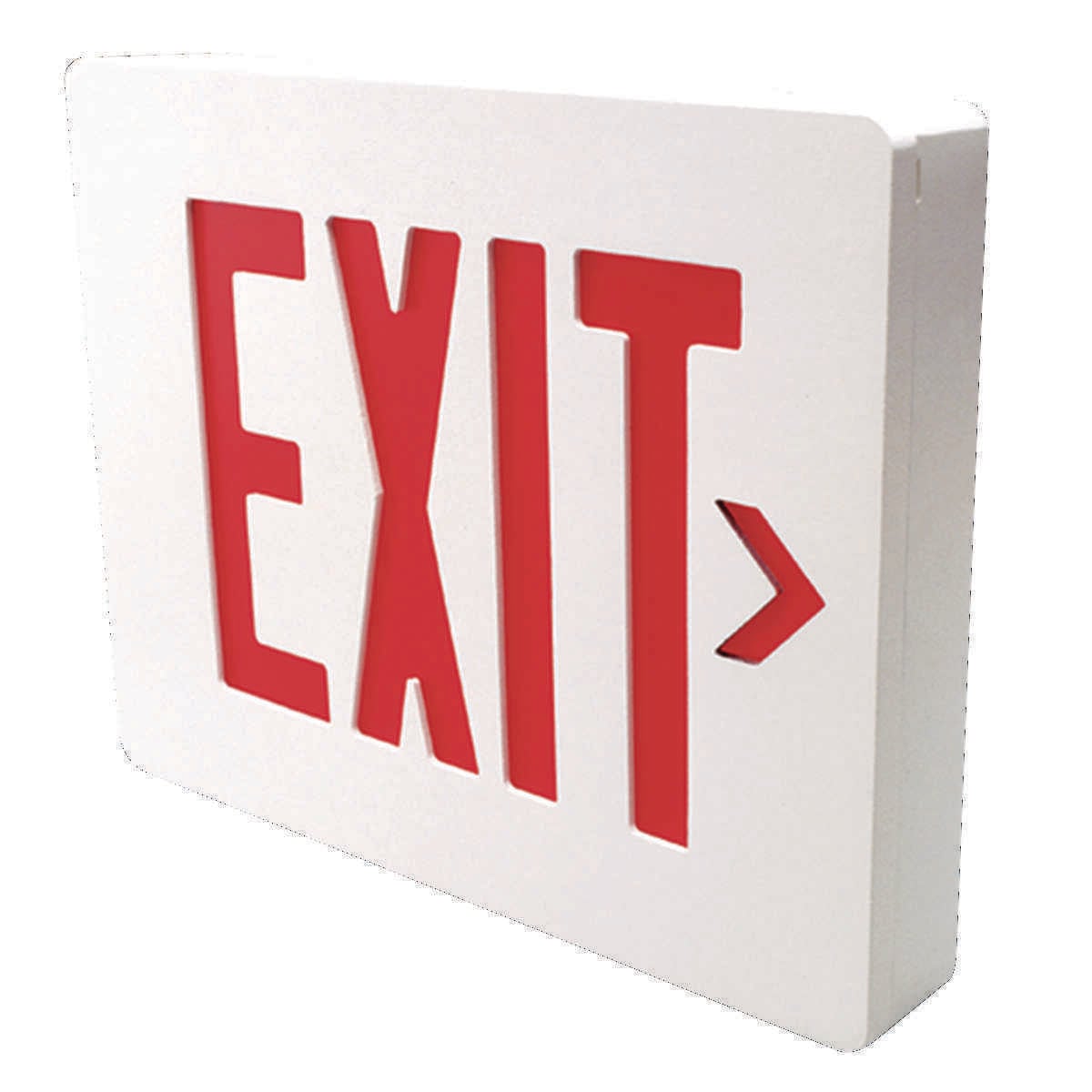 SESGWEI SE Series Emergency Exit Sign, LED Lamp, 3.8 W Fixture, 120/277 V AC, White Housing, EXIT Legend