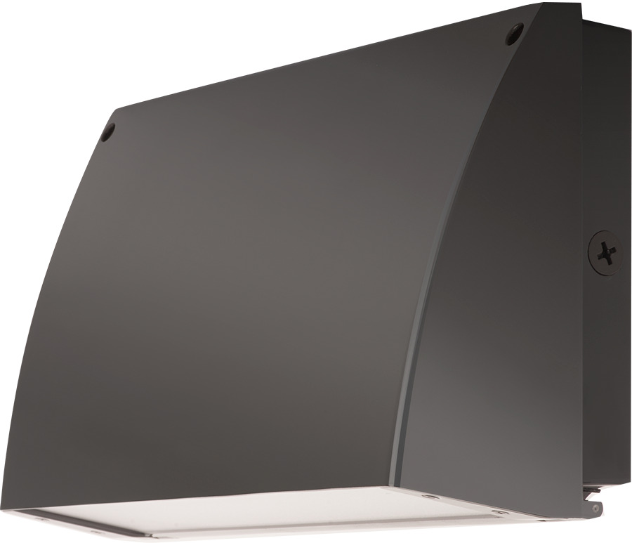 SLIM57/PC Standard Wallpack With 120 VAC Button Photocell,) LED Lamp, 57 W Fixture, 120 VAC, Bronze Housing