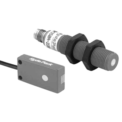SM380A46034FP Hyde Park Flat Fixed Miniature Proximity Sensor With 6 in Pigtail, Ultrasonic, NPN/PNP Output, 1NO Contact, 12 to 24 V DC