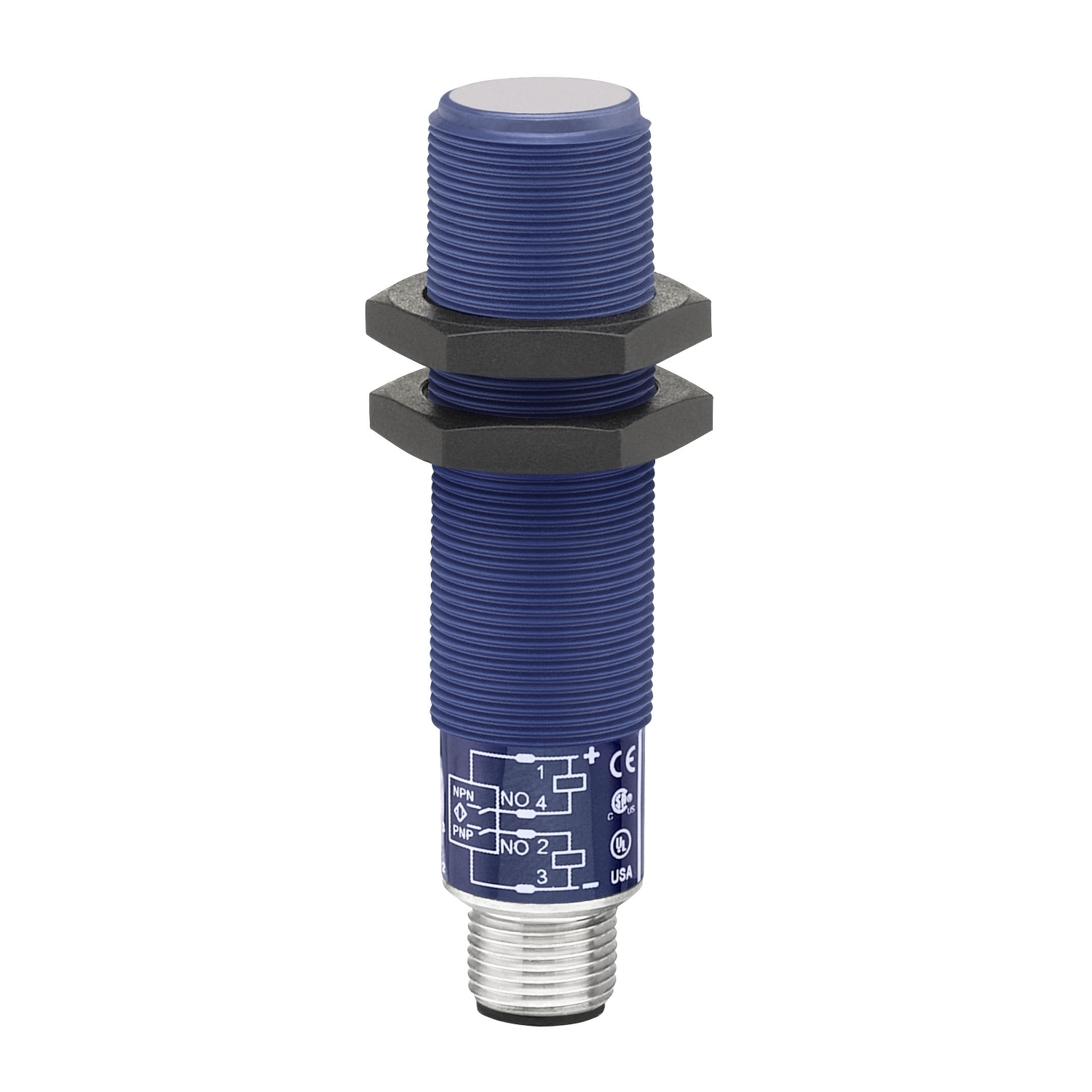 Hyde Park, ultrasonic sensor cylindrical M18, Sn51mm, NO, 12...24 VDC, M12