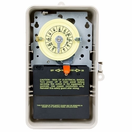 T106P3 Heavy Duty Mechanical Time Switch, 24 hr Setting, 208 to 277 V AC, 2 hp, 5 hp, 1CO 1 Form C SPDT Contact, 1 Poles