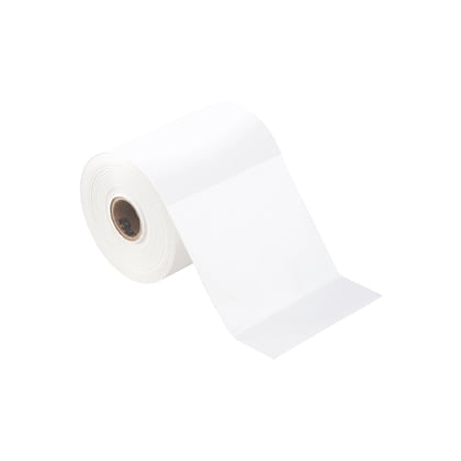 T400X000YP1 Pan-Code Continuous Tape, 100 ft L x 4 in W, White, Polyester, 50 deg F