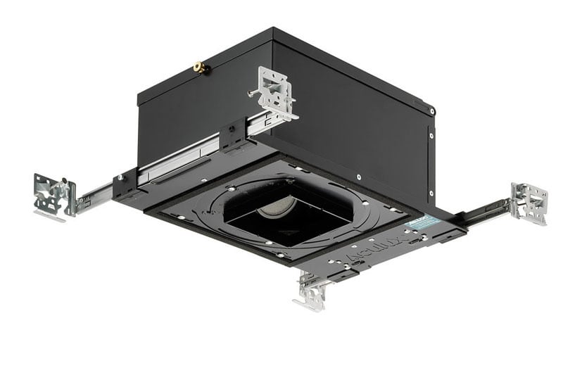 TC13SQ Adjustable Square Wall Wash Downlight Housing, Incandescent Lamp, Non-Insulated Insulation, 120 VAC, 4-1/8 in Ceiling Opening, Aluminum Housing