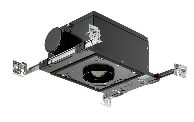 TC43N MLV 120 Adjustable New Construction Round Downlight Housing With Trim, Incandescent Lamp, Non-Insulated Insulation, 120 VAC, 4-1/4 in Ceiling Opening