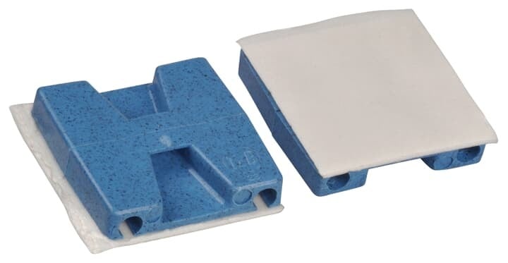 TC5342A-NDT Ty-Rap 2-Way Cable Tie Mounting Base, 2-Way, Self-Adhesive Mount, 0.19 in W Tie, Nylon/Polyamide 6.6, Blue