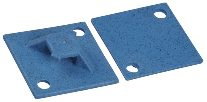 TC5347A-PDT Ty-Rap Detectable Mounting Base With Open Leg Design, 2/4-Way, Self-Adhesive Mount, 0.3 in W Tie, Polypropylene, Blue