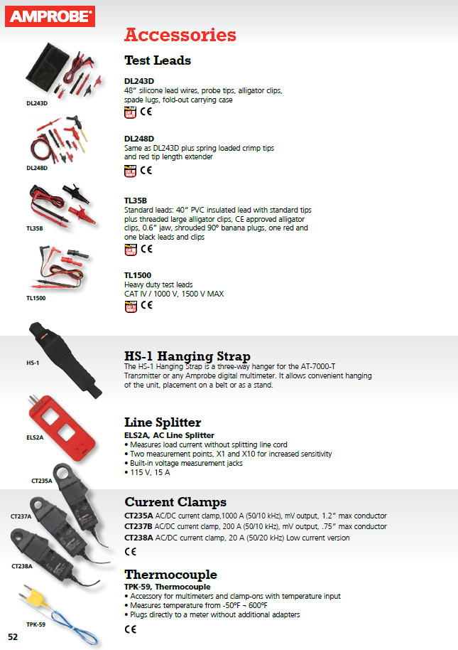 TL35B Test Lead, 40 in OAL, PVC