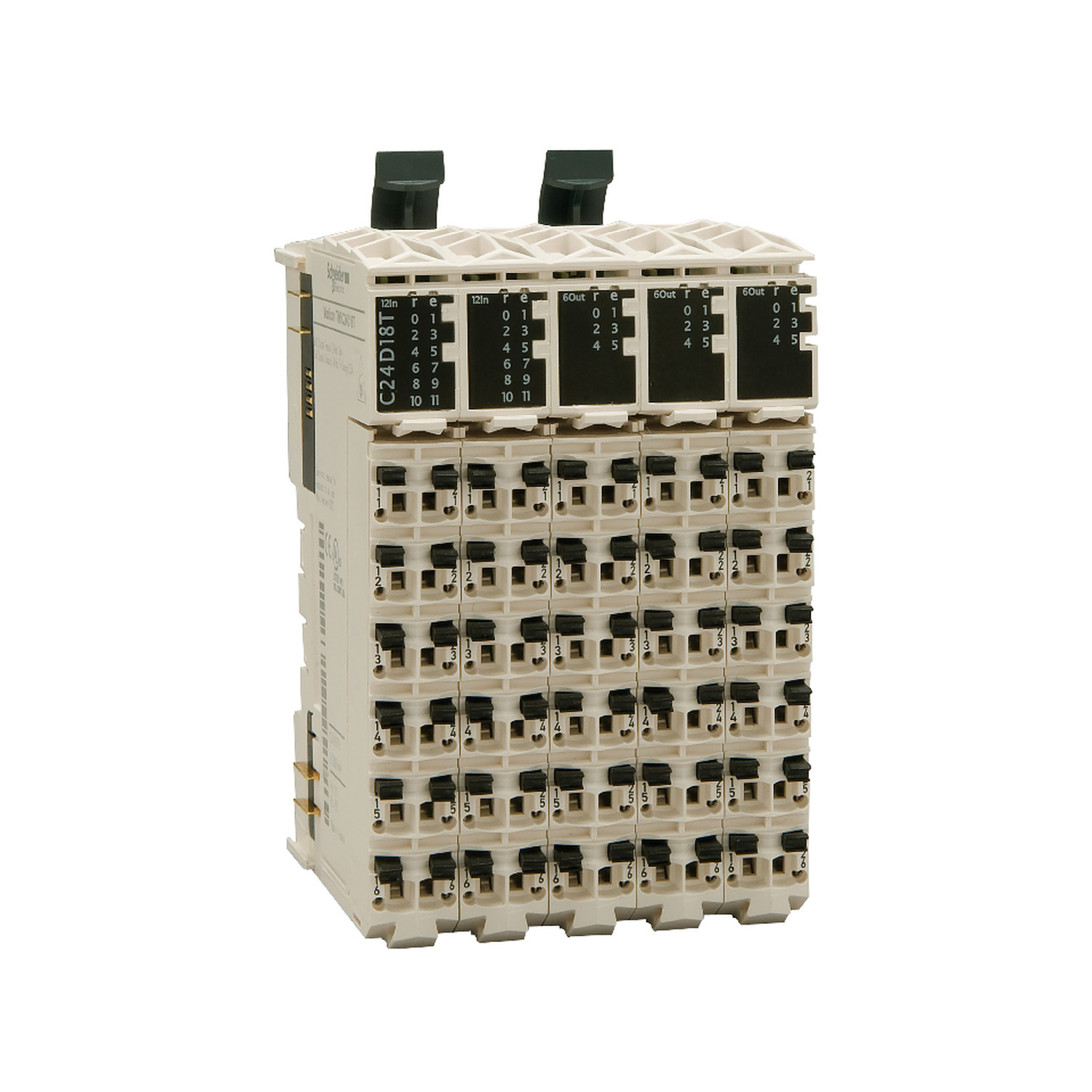 TM5C24D12R Modicon Compact I/O Expansion Block, 24 V DC, 165 mA, 24 Inputs, 12 Outputs