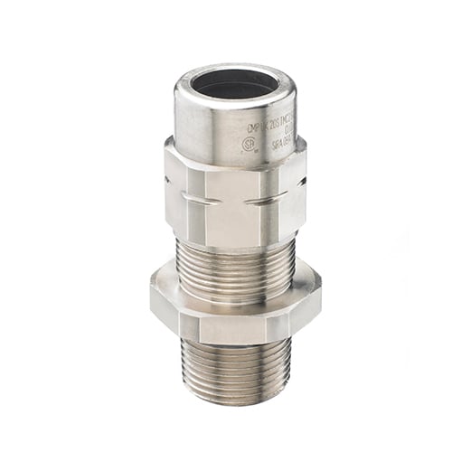 TMC2 Cable Gland Connector; 3 Inch, NPT, 2.490 - 2.970 Inch Dia Armor, 2.620 - 3.250 Inch Dia Jacket, Brass