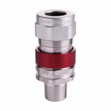 TMCX0501SS Terminator II Straight Cable Gland Flexible Cord Connector, 1/2 in Trade, 0.49 to 0.9 in Cable Openings, Stainless Steel