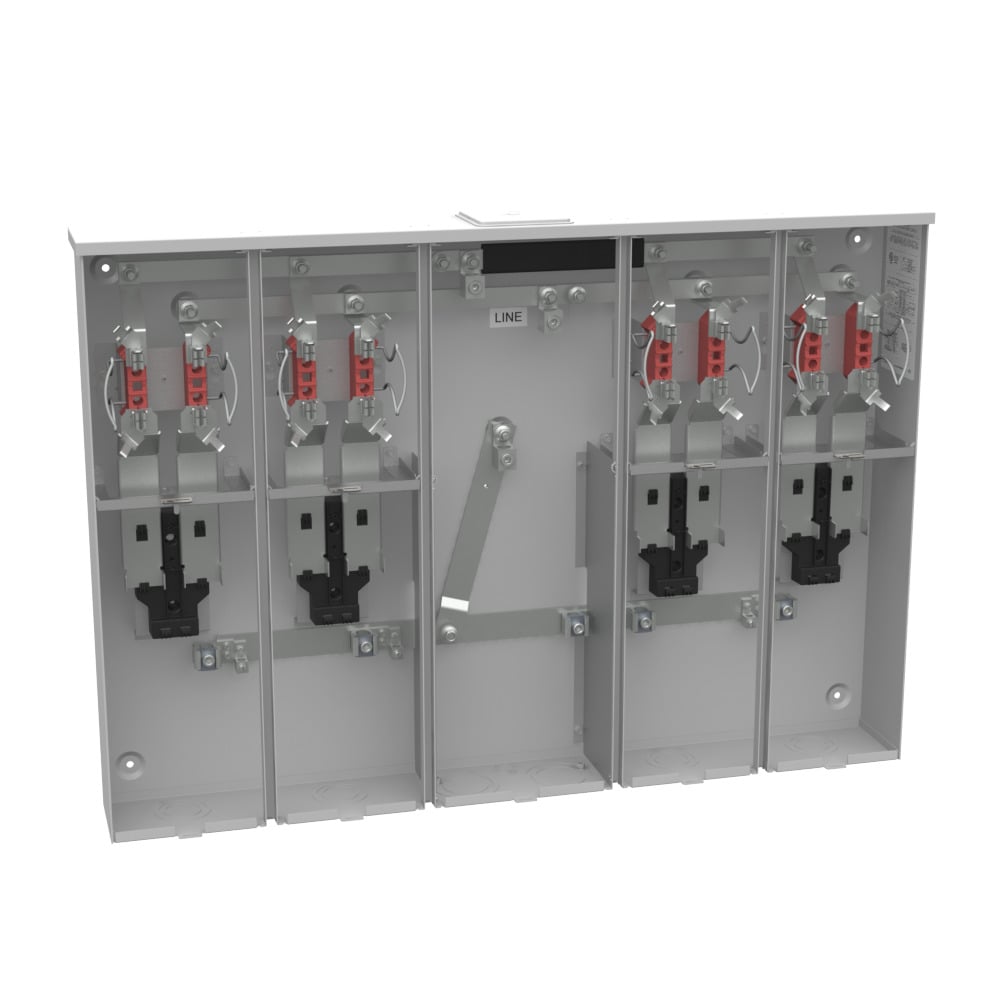 U5884-X-KK-K1-ALT 4 Term, Ringless, Large Closing Plate, Horn Bypass, 4 Position, 4-200 Amp, Main Breaker Provision, Single Connector, 6-350 kcmil, Alliant Energy