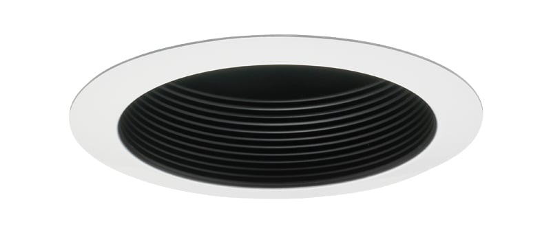 V2015 WWH Round Baffle Trim With Reflector, 5 in ID x 6-1/4 in OD, Incandescent Lamp, For Use With V5ICW IC/V5ICRW IC Remodel/V5TCW TC New Construction