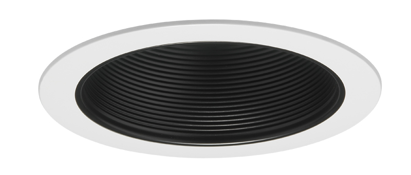 V3024 WWH Conical Round Baffle Trim, 6 in ID x 7-3/4 in OD, Incandescent Lamp, For Use With V6ICW IC/V6ICRW IC Remodel/V6TCW TC New Construction