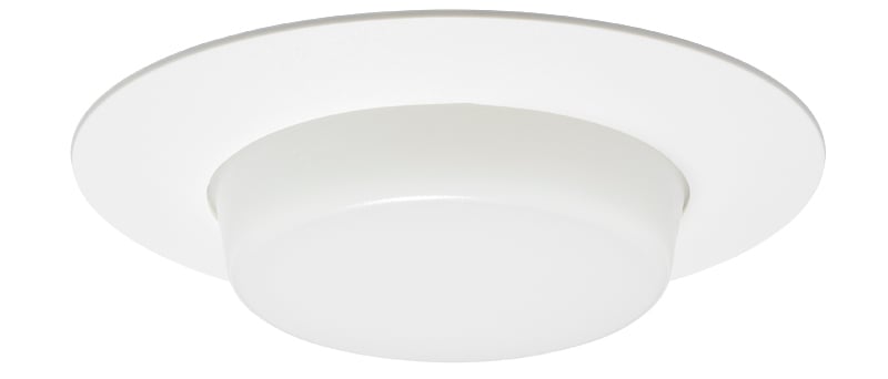 V3041 PW Drop Opal Lens Shower Trim With Reflector, 8 in OD, Incandescent Lamp, For Use With V6ICW IC/V6ICNW IC/V6TCW TC New Construction