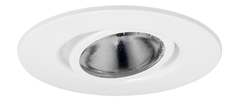 V4010 WH Gimbal Ring Trim, 5 in OD, Incandescent Lamp, For Use With V4ICW IC New Construction/V4TCRW TC Remodel 4 in Line Voltage Housing
