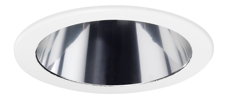 V4017 CWH Line Voltage Round Cone Trim, 4 in ID x 5 in OD, For Use With V4ICW, V4TCW, V4TCRW, IC1P, TC1 and TC1R Series Housings