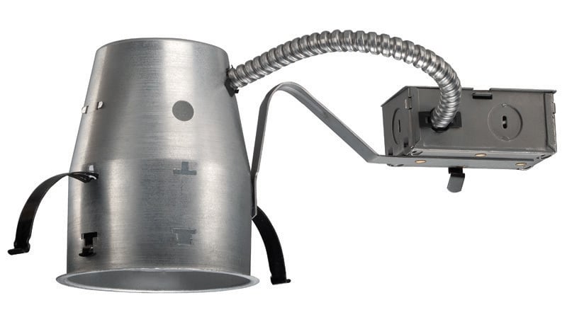 V4TCR W TC Round Recessed Lighting Housing, Incandescent Lamp, Non-Insulated Insulation, 120 V AC, 4-3/8 in Ceiling Opening, Aluminum Housing