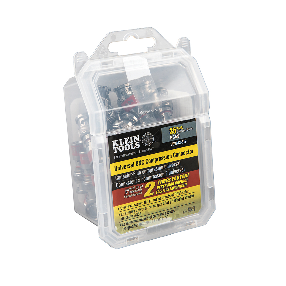 VDV813-619 Universal Coaxial Compression Connector, BNC Connection, RG-59 Multi-Shield and Plenum Cable
