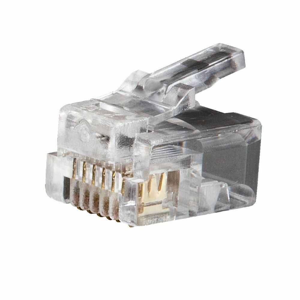 VDV826-600 6-Position Modular Telephone Plug, Solid/Stranded Conductor