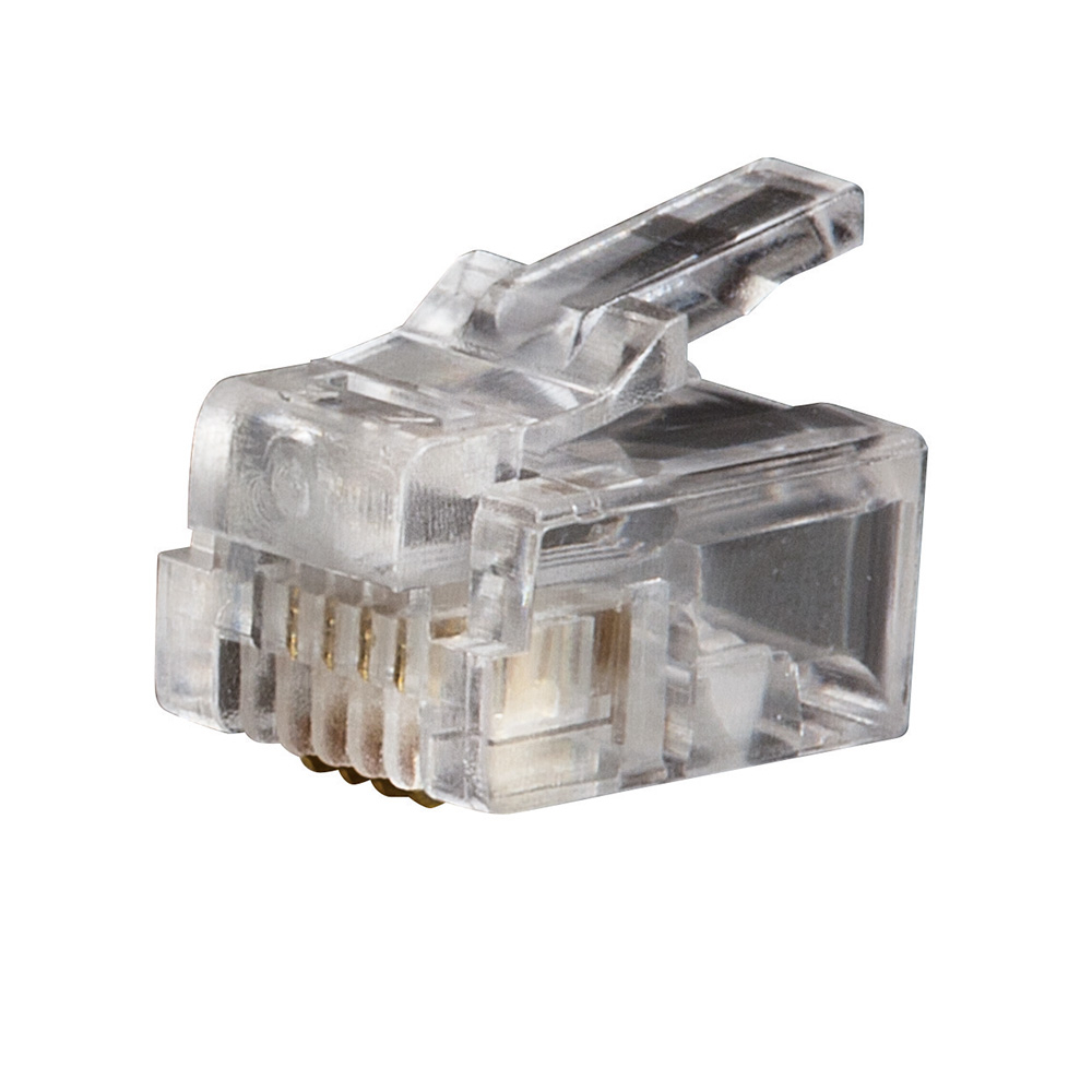 VDV826-601 6-Position Modular Telephone Plug, Solid/Stranded Conductor