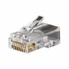 Modular Data Plugs RJ45, CAT5e, 100-Pack, Telephone Connectors with thick 50 micro-inch gold plating on contacts to prevent erosion and extend connector life