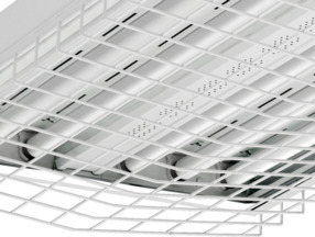 WGIBZ19 Wire Guard, 48 in L x 19 in W x 2-1/2 in H, For Use With IBZ Series Fluorescent High Bay, Steel, Silver
