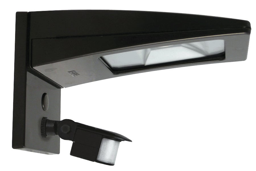 WPLED10MSS Wallpack,) LED Lamp, 13 W Fixture, 100 to 240/277 VAC, Bronze Housing