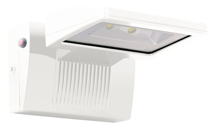 WPLED26NW/E Wallpack With Battery Backup, (2) LED Lamp, 29 W Fixture, 100 to 240/277 VAC, White Housing