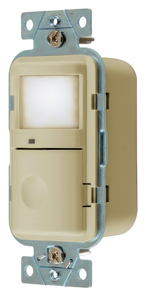 WS2000NI WS Series Adjustable Occupancy Sensor Switch, 120/277 V AC, Passive Infrared Sensor, 1000 sq-ft Coverage, 180 deg Viewing