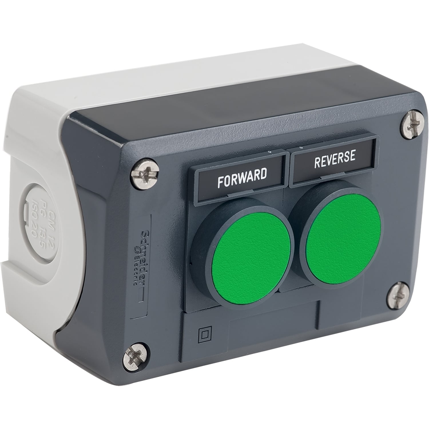 XALD251H29H7 Harmony Complete Pushbutton Control Station, 600 V AC, 10 A, 2NO Contact, 2 Operators, NEMA 13/4X/IP67/IP66/IP69K/IP69/IK03 NEMA Rating
