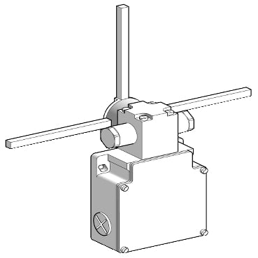 XCKMR54D2H29 OsiSense XC Special Format Fixed Limit Switch, 240 V AC, 10 A, Stay Put Crossed Rod Lever Actuator, 2NC-2NC Contact, 4 Poles