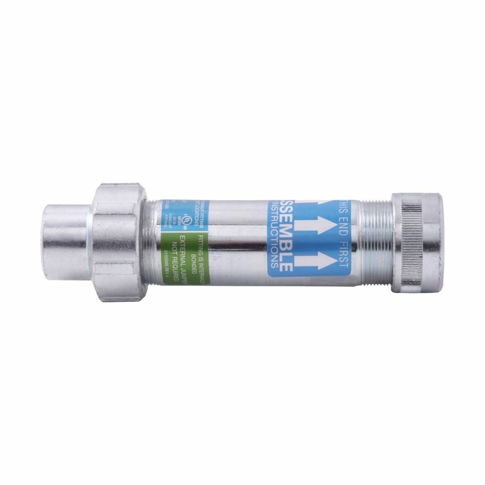 XJG48 HDG Conduit Expansion Coupling, 1-1/4 in, For Use With Rigid/IMC Conduit, Steel, Hot Dipped Galvanized