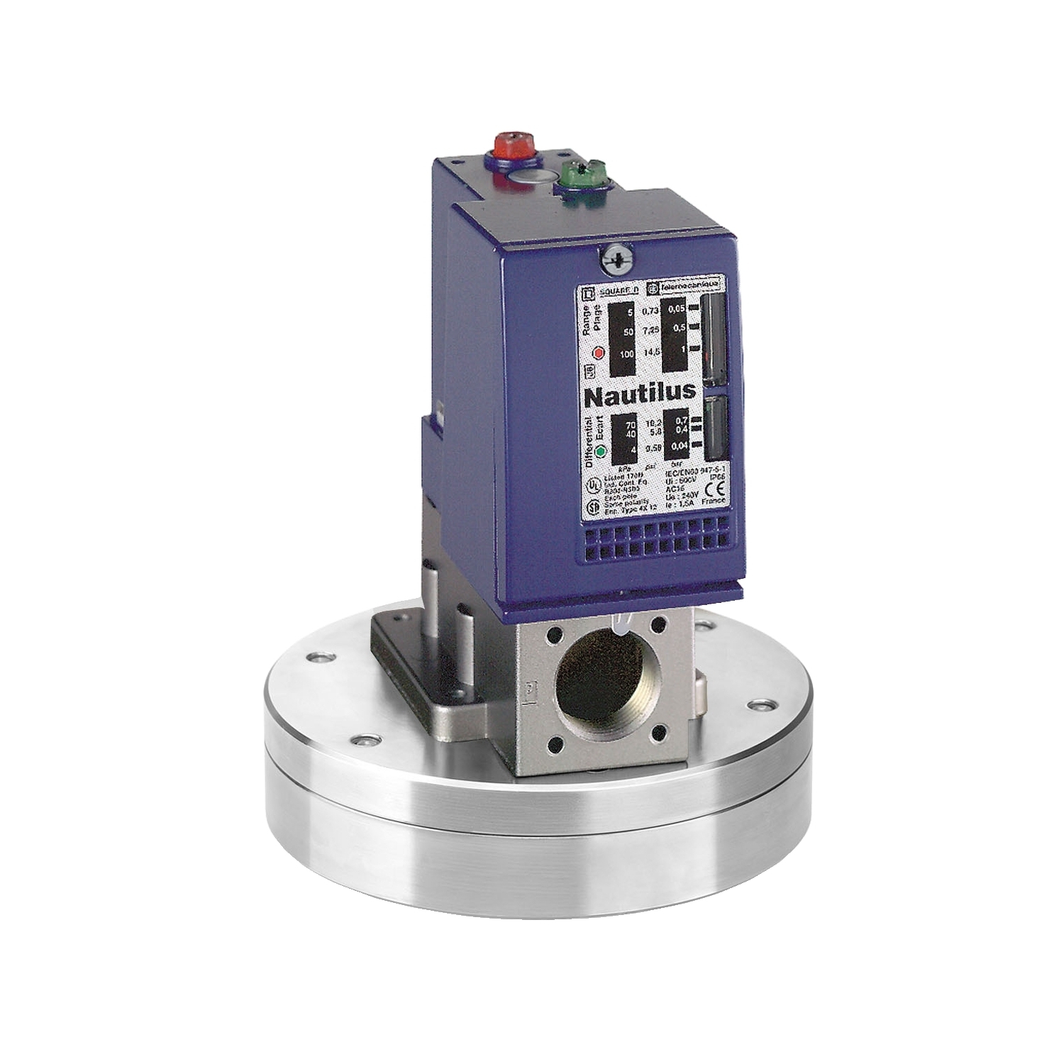 XMLCS35R2S11 OsiSense XM Adjustable Differential Pressure Switch, 5.08 psi, 300/500 V