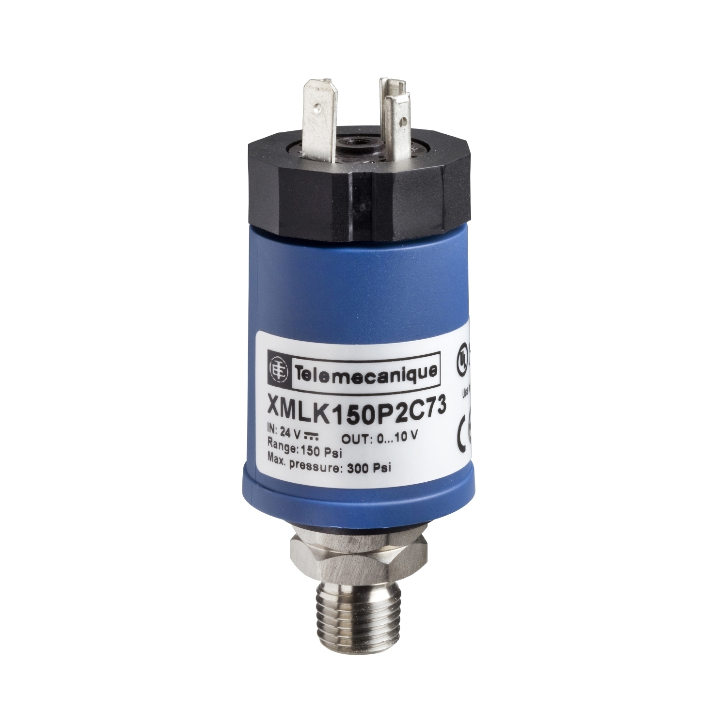 XMLK010B2C71 OsiSense XM Fixed Differential Electronic Pressure Sensor, 145.04 psi, &lt5 ms Response, Analog Output, 24 V DC
