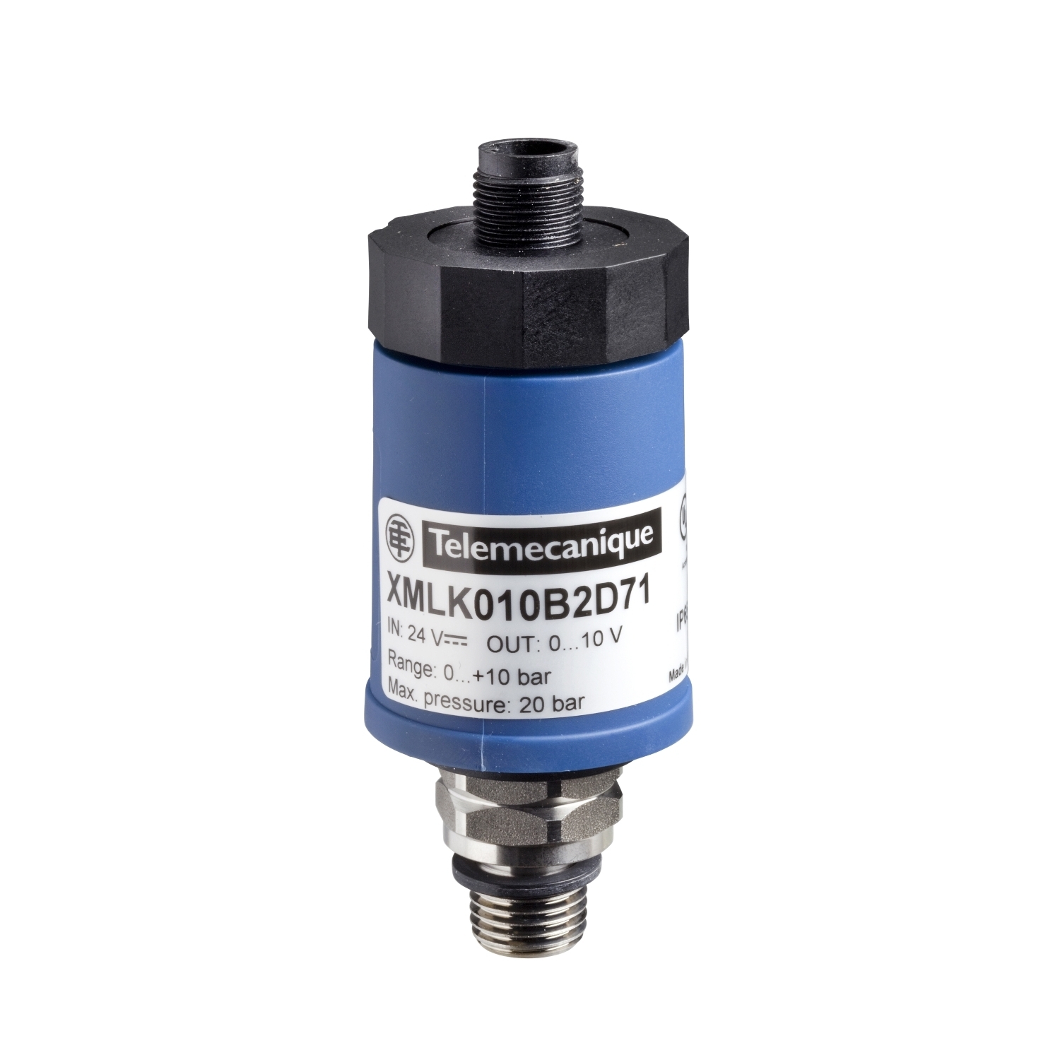 XMLK150P2D73 OsiSense Electronic Pressure Sensor, 0 to 150 psi, <5 ms Response, Analog Output, 24 V DC