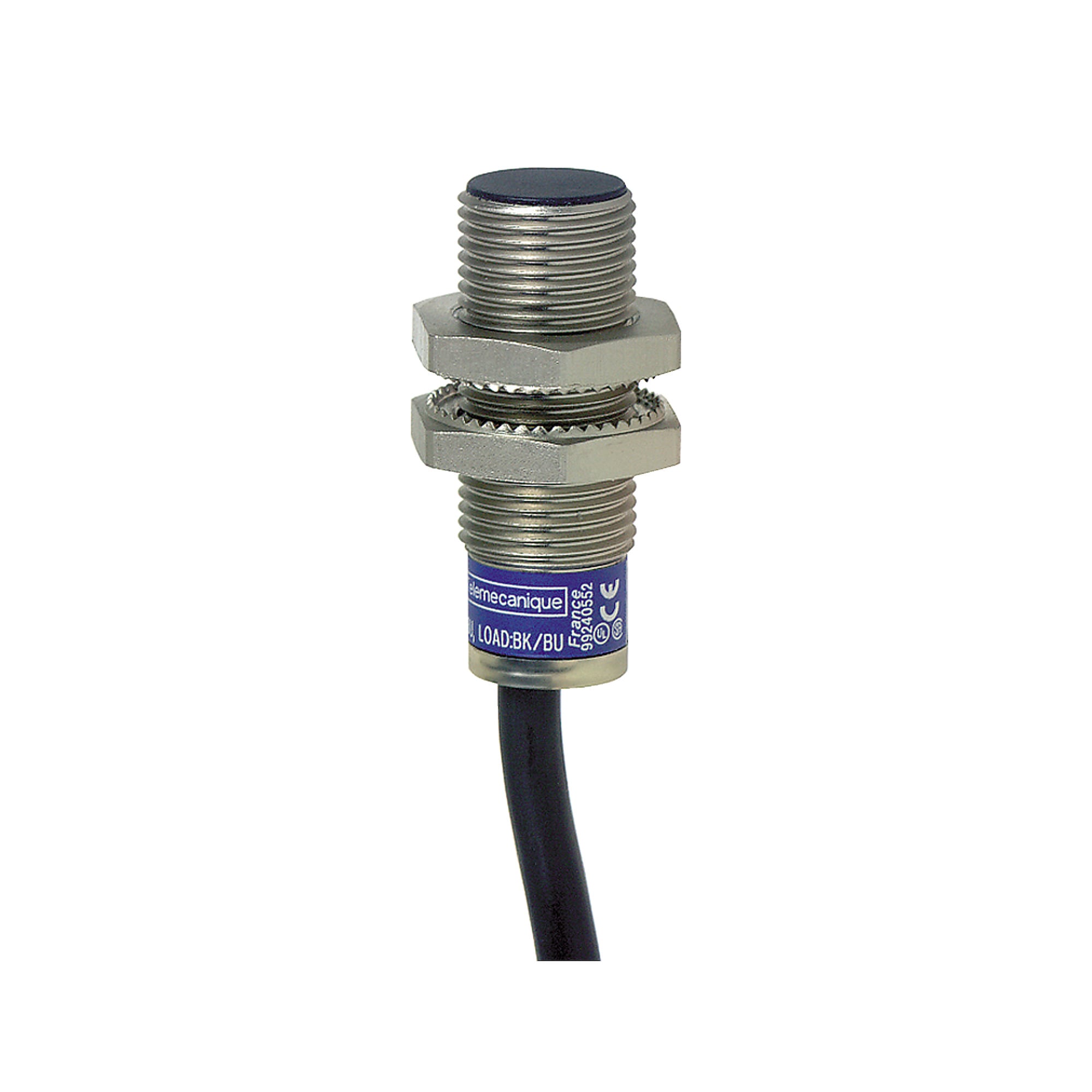 XS1N12PC410L2 XS1 Series Cylindrical Fixed Form Proximity Sensor, Inductive, PNP/Discrete Output, 1NC-1NO Contact, 12 to 24 VDC