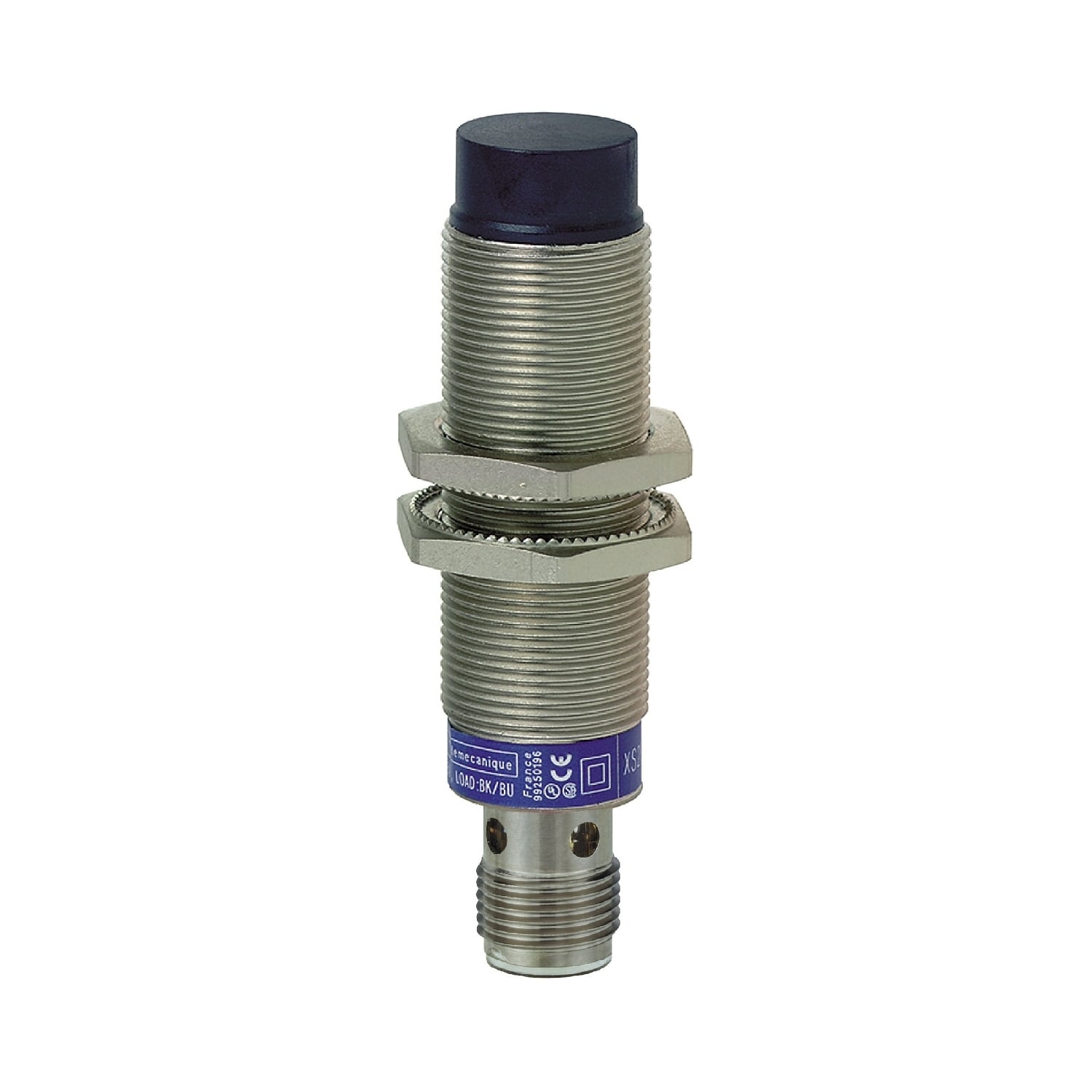 XS2M18MB250K OsiSense Cylindrical Fixed Form Proximity Sensor, Inductive, Discrete Output, 1NC Contact, 24 to 240 V AC/24 to 210 V DC