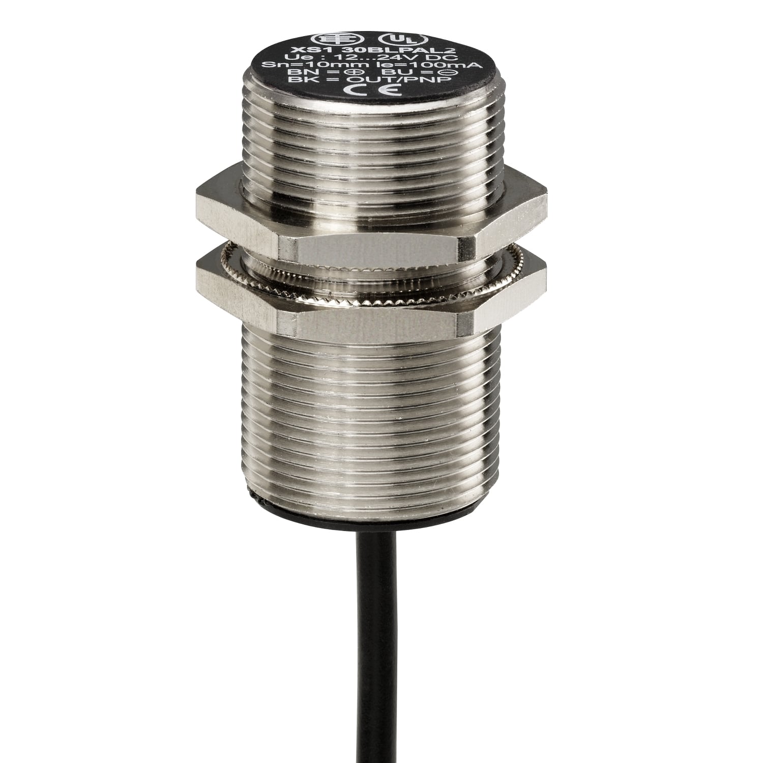 XS530BLPBL2 OsiSense XS Fixed Inductive Sensor, Proximity Sensor, PNP/Discrete Output, 1NC Contact, 12 to 48 V DC